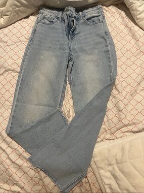 Target Light Blue Kids Straight-Leg Jeans with Paint Speckle